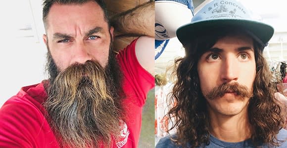 walrus mustache with long beard